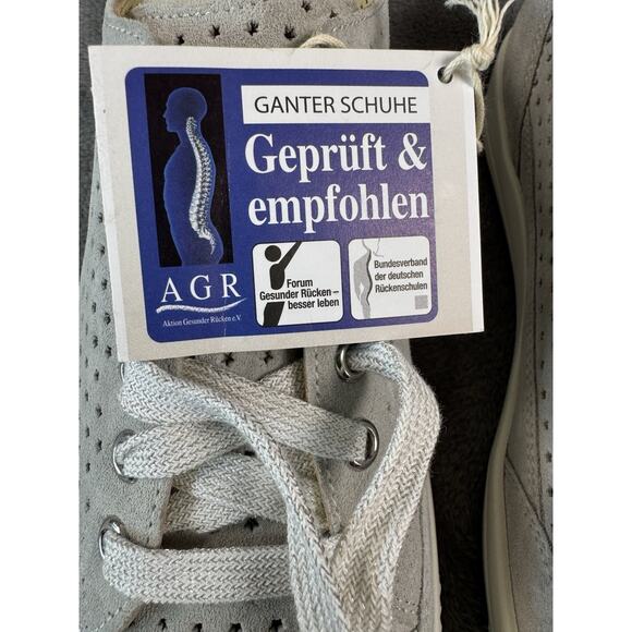 Gray Suede Giulietta Comfort Tie Sneaker German Ganter, UK Size 7.5, US Size 10 - Picture 10 of 11